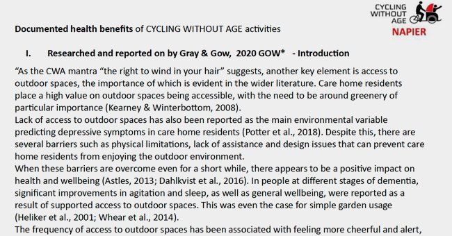 Health Benefits From CWA Research Studies